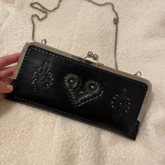 Leather folk purse - Picture 2 of 8